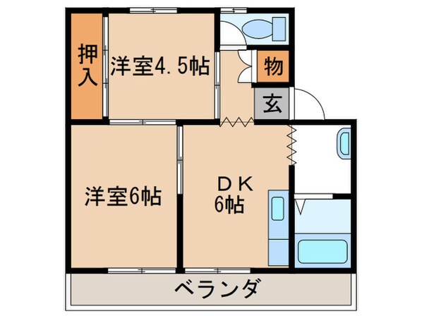 ヴィラナリー中間Ⅰ　3号棟の物件間取画像